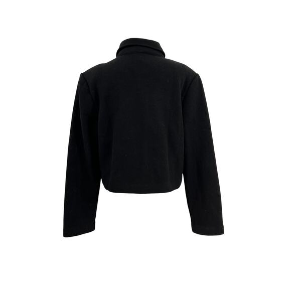 J. Crew Cropped Lady Jacket Buttons Black Size Large - Picture 7 of 10